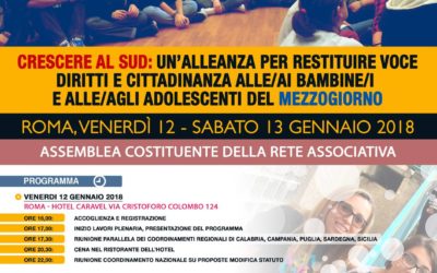 Assemblea costituente di Crescere al Sud: Roma, 12/13 gennaio 2018